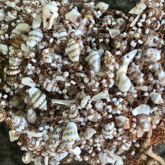 NWOT Copper Hand Woven Sea Shell Belt with Ties - Picture 15 of 16